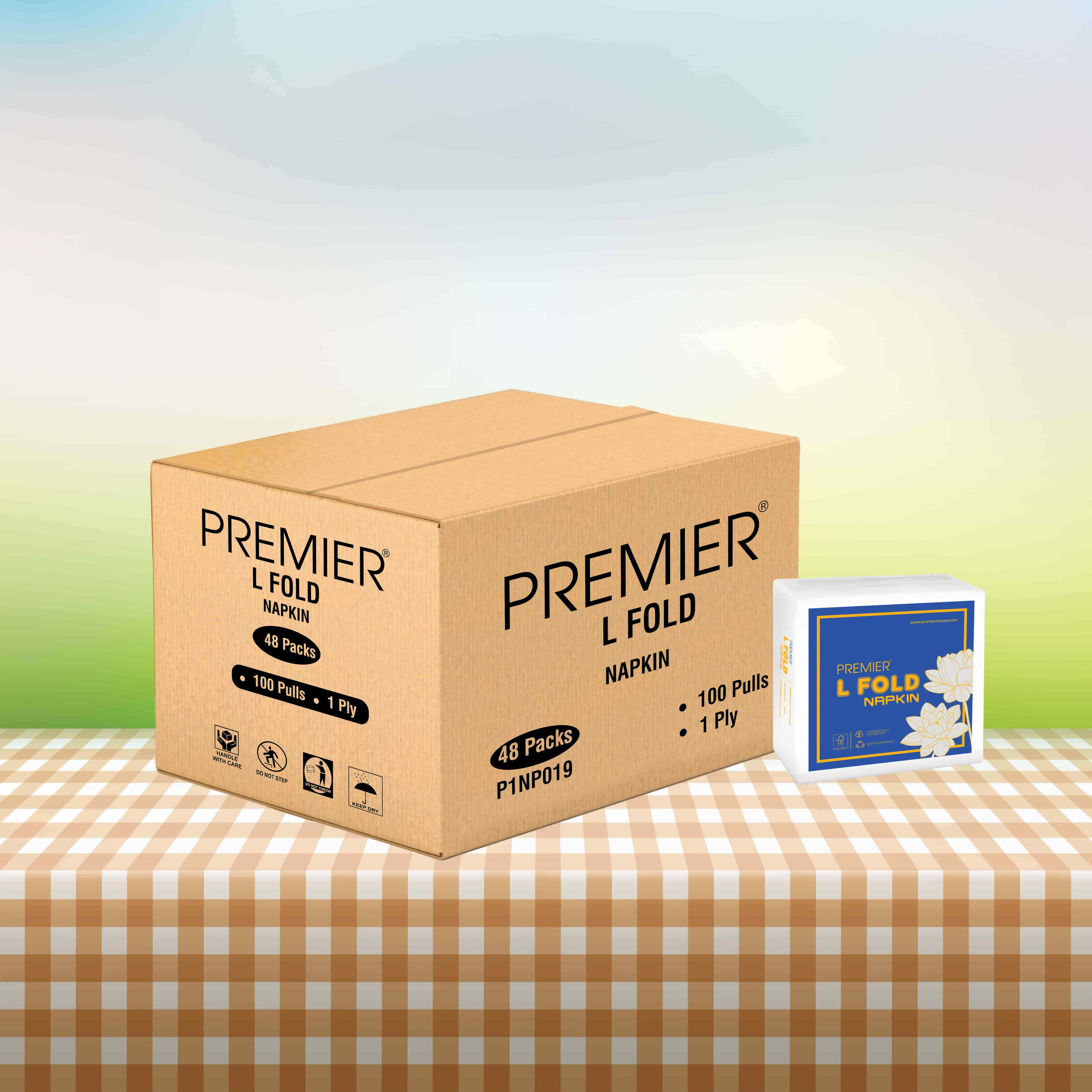 Premier L-Fold Napkin 1 ply 100 pulls